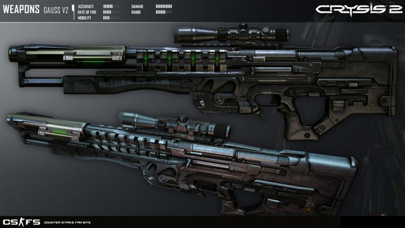 Crysis Gauss Sabot Gun - Модель оружия для CS 1.6 Crysis Gauss Sabot Gun - Модель оружия для CS 1.6