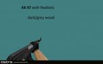 AK 47 with DarkGrey realistic wood